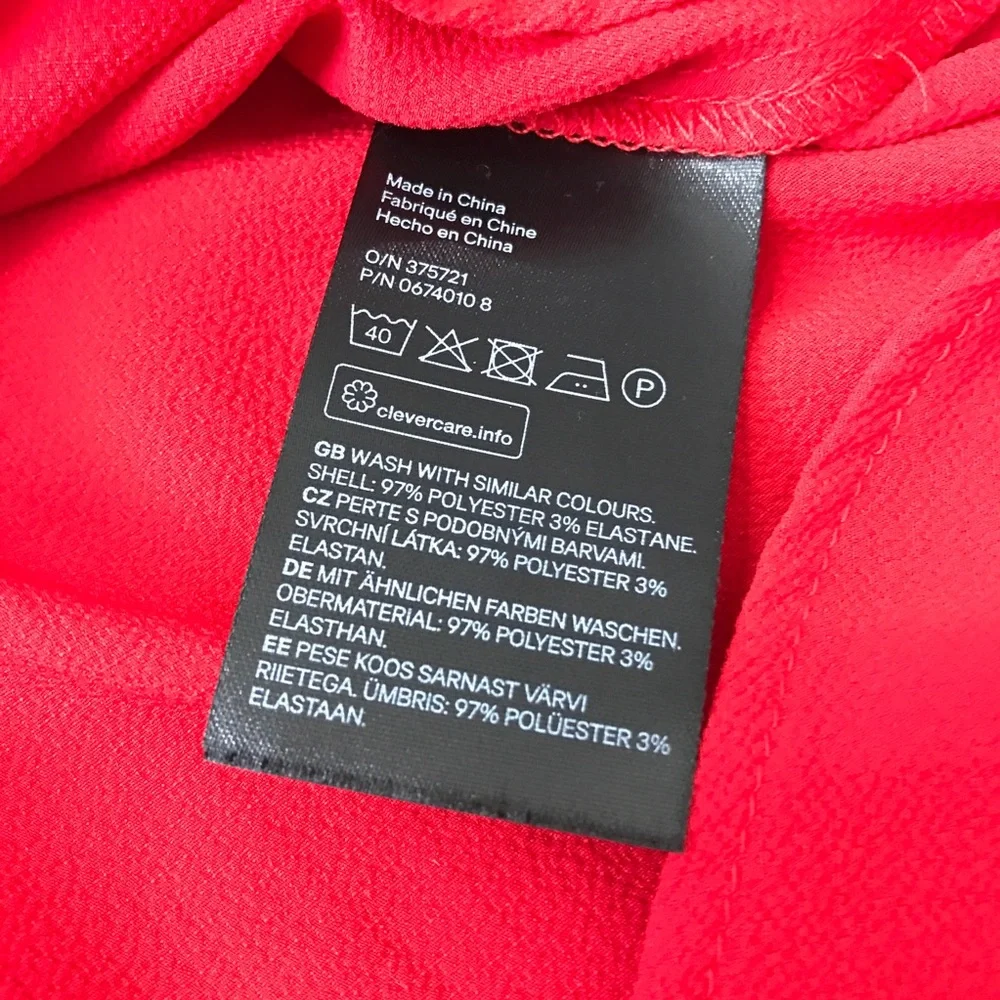 H&M Wrap Dress Short Sleeve Red Size 2